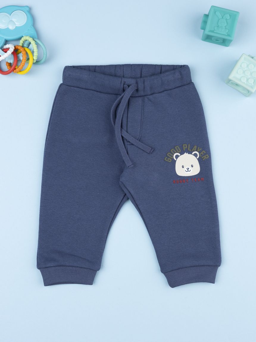 βρεφικό παντελόνι φόρμας μπλε good player για αγόρι - Prénatal