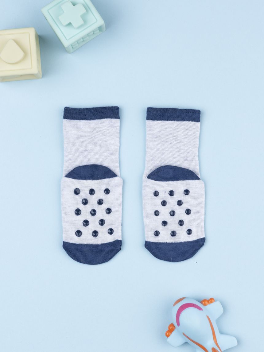βρεφικές αντιολισθητικές κάλτσες με πιγκουίνο για αγόρι - Prénatal