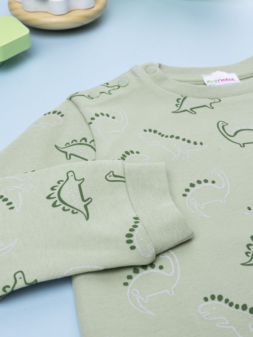 βρεφική πιτζάμα πράσινη dinos για αγόρι - Prénatal