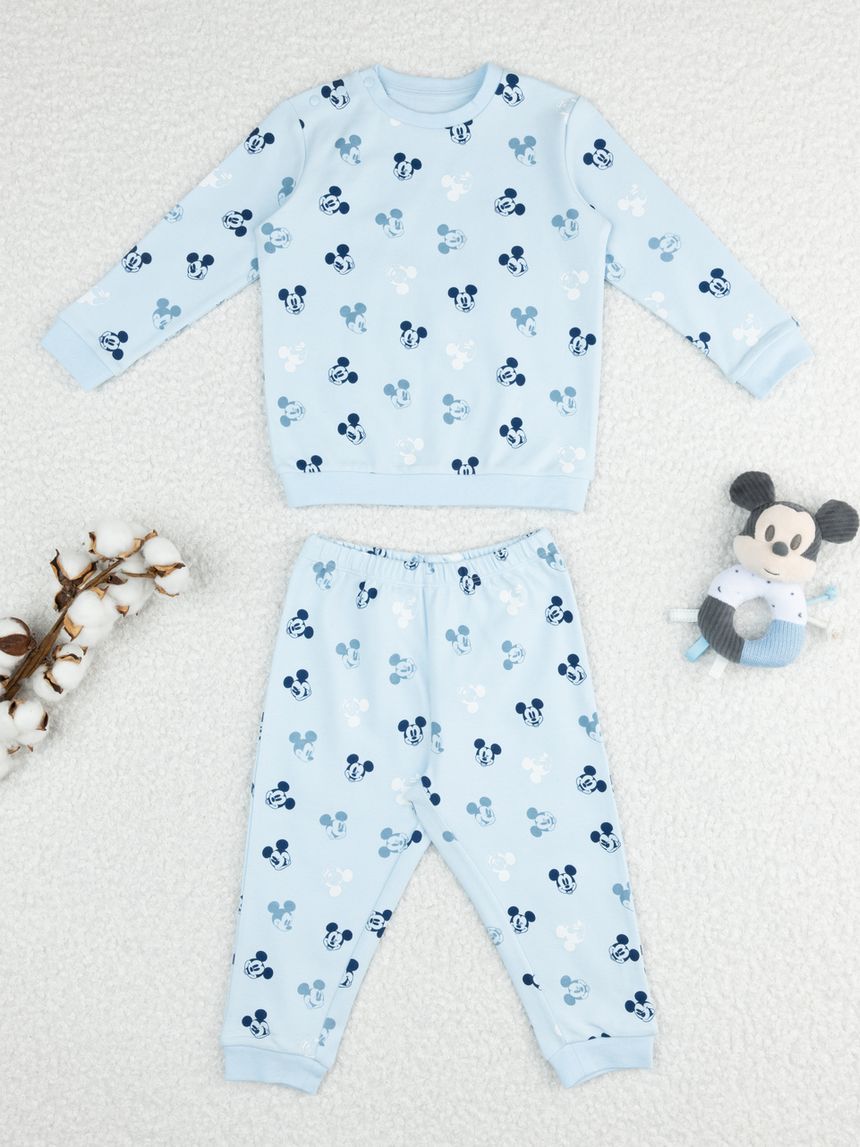 βρεφική πιτζάμα γαλάζια mickey για αγόρι - Prénatal