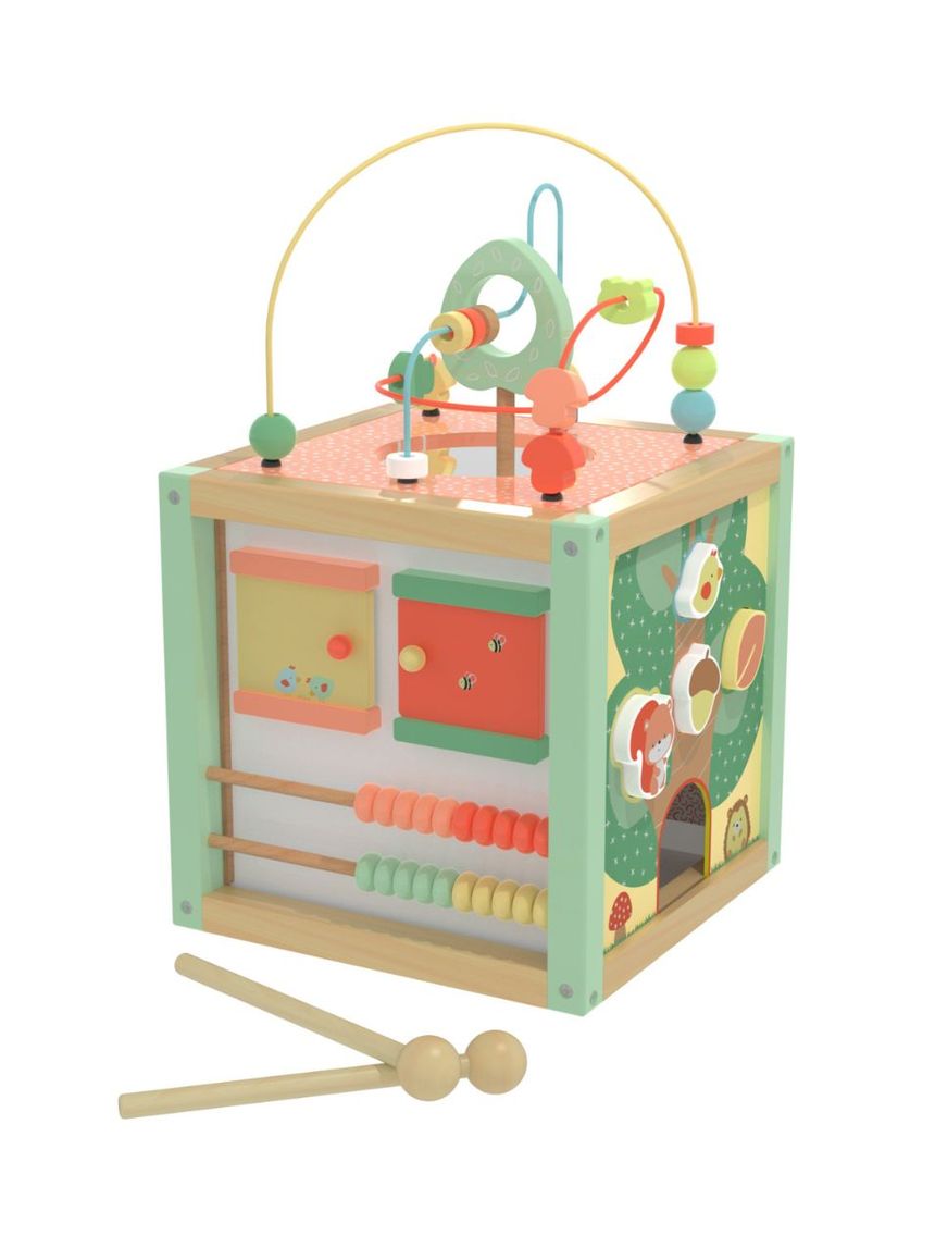 Wood ’n play maxi ξύλινος κύβος δραστηριοτήτων 18m+ - Wood'N Play