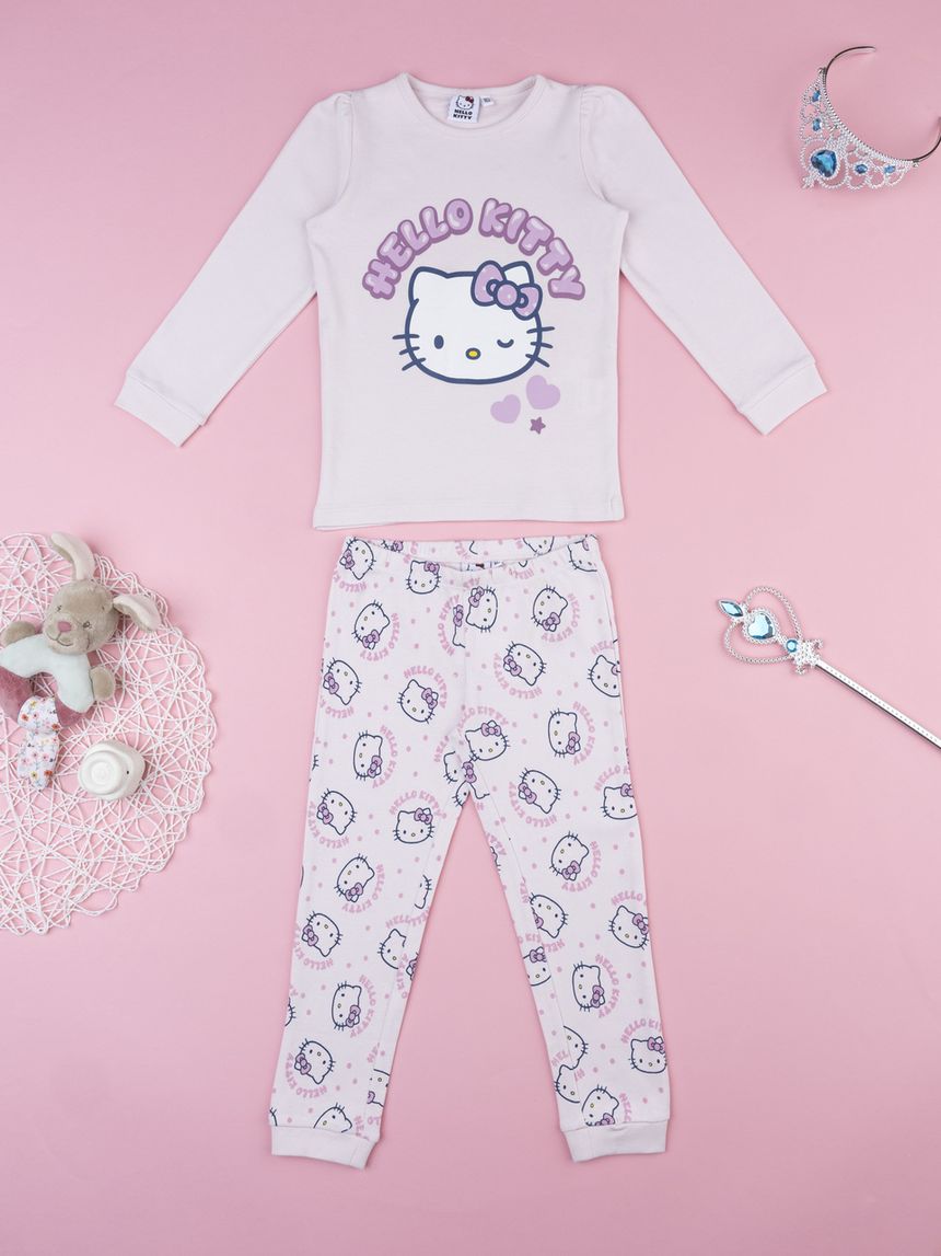 παιδική πιτζάμα ροζ hello kitty για κορίτσι - Prénatal