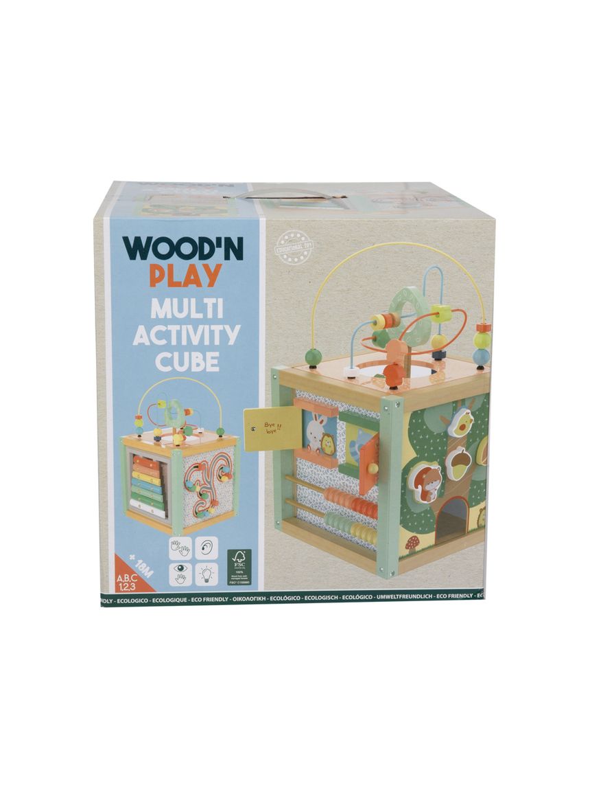 Wood ’n play maxi ξύλινος κύβος δραστηριοτήτων 18m+ - Wood'N Play