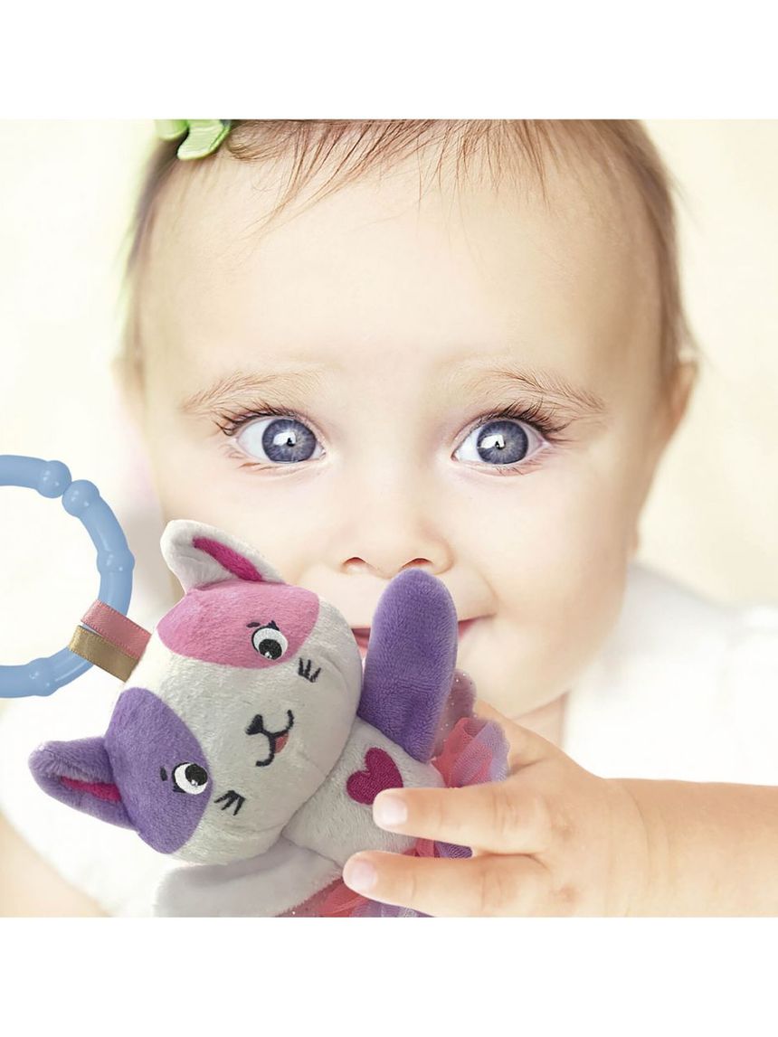 Baby clementoni for you βρεφική κουδουνίστρα μαλακή γατούλα 0m+ lovely cat rattle 1000-17784 - BABY CLEMENTONI