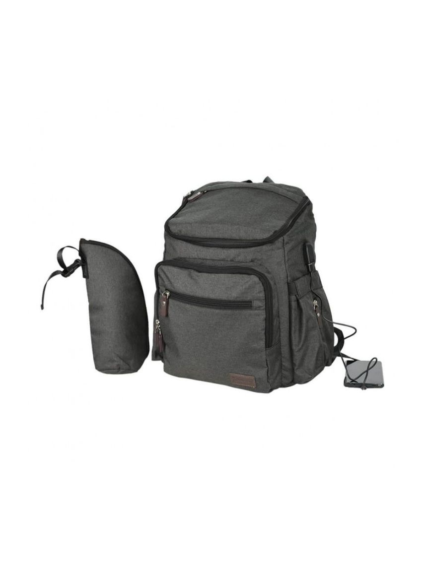 Bebe stars τσάντα πλάτης-αλλαξιέρα με usb graphite 590-188 - Bebe Stars