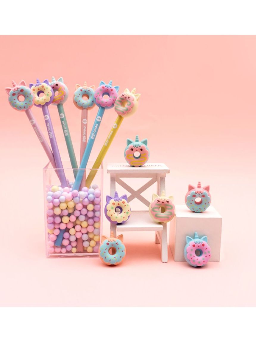 Little tree σετ γόμες 3τμχ fancy eraser set: donuts qh-8429 (2 σχέδια) - LITTLE TREE