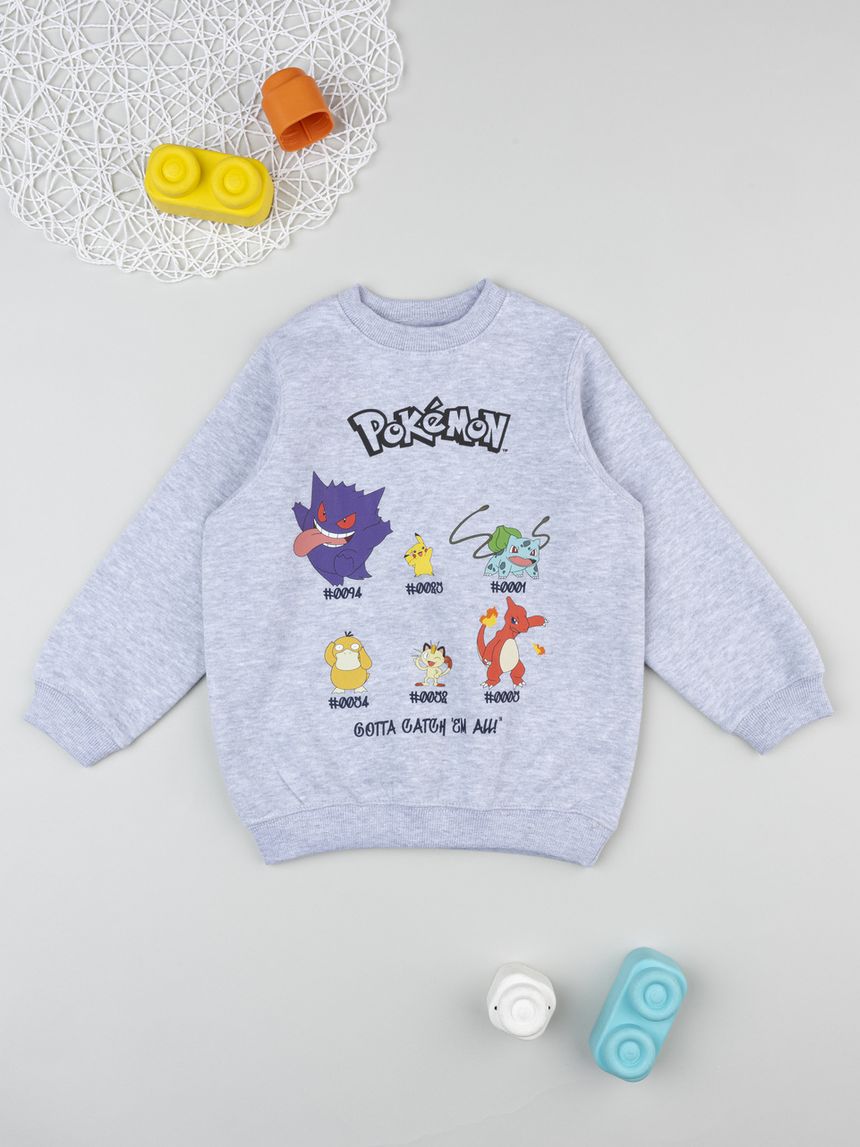 παιδική μπλούζα φούτερ γκρι pokémon για αγόρι - Prénatal