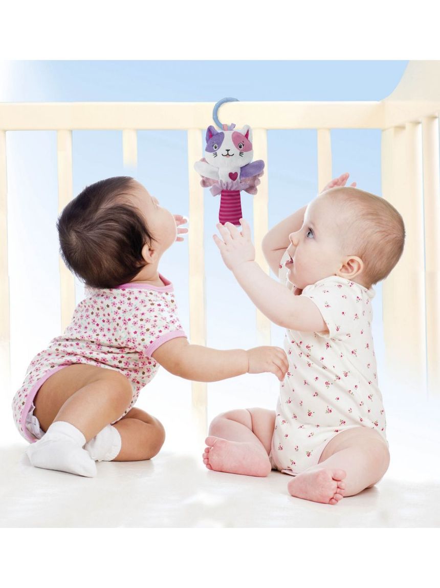 Baby clementoni for you βρεφική κουδουνίστρα μαλακή γατούλα 0m+ lovely cat rattle 1000-17784 - BABY CLEMENTONI