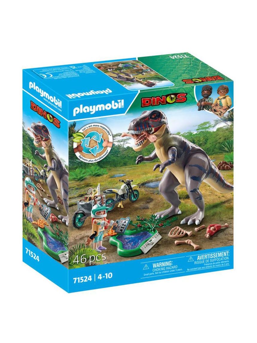 Playmobil dinos t-rex και εξερευνητής με μοτοσικλέτα 71524 - Playmobil