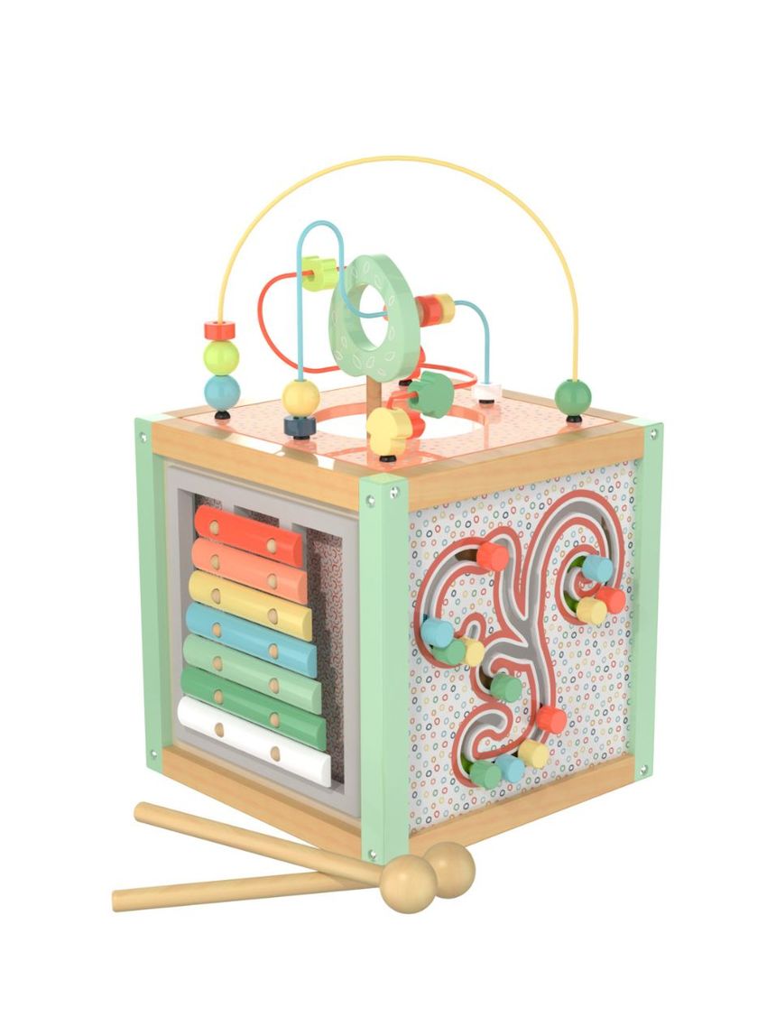 Wood ’n play maxi ξύλινος κύβος δραστηριοτήτων 18m+ - Wood'N Play