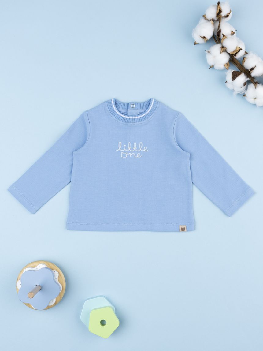 βρεφική μπλούζα γαλάζια little one για αγόρι - Prénatal