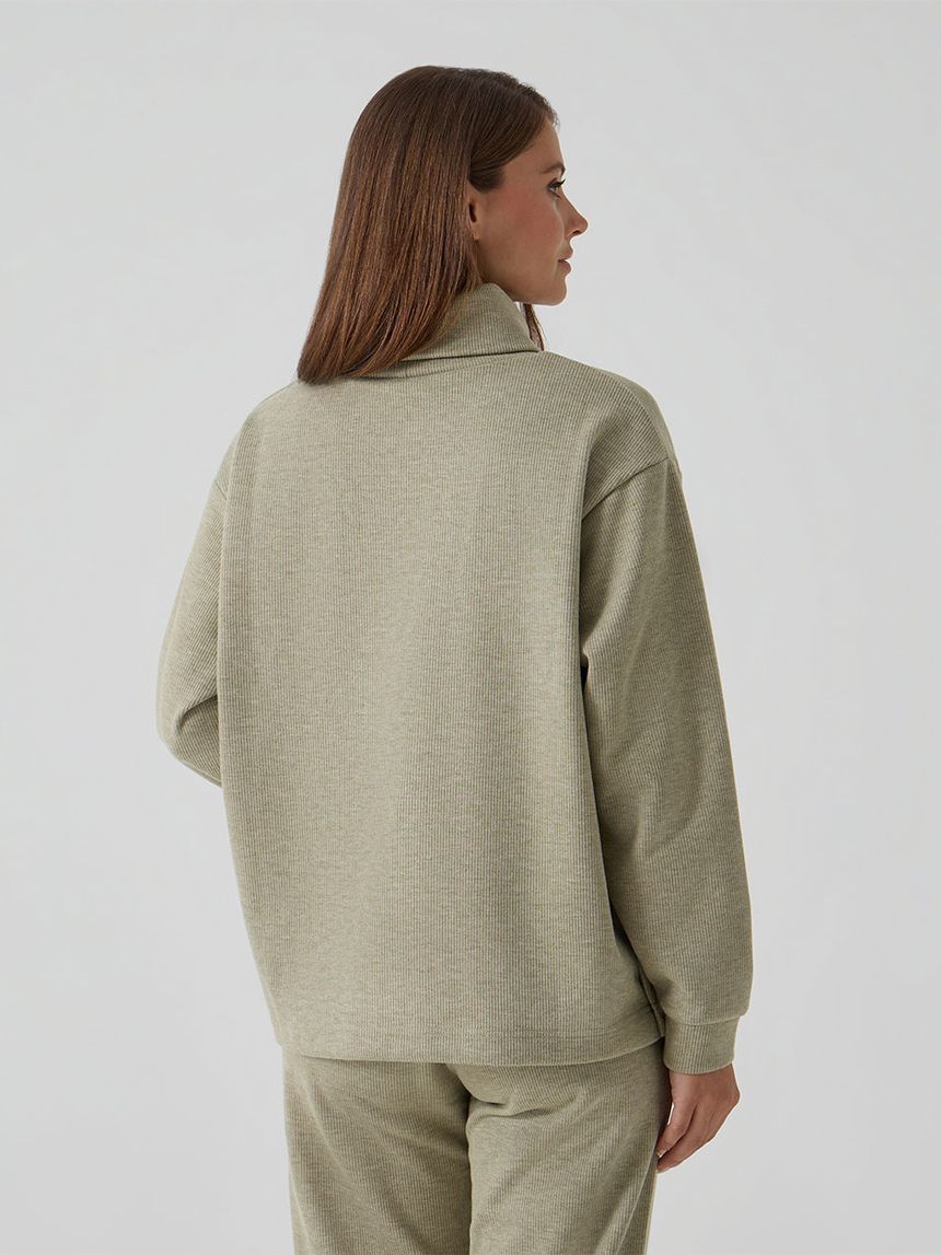 γυναικείο πουλόβερ εγκυμοσύνης/θηλασμού λαδί - Prénatal