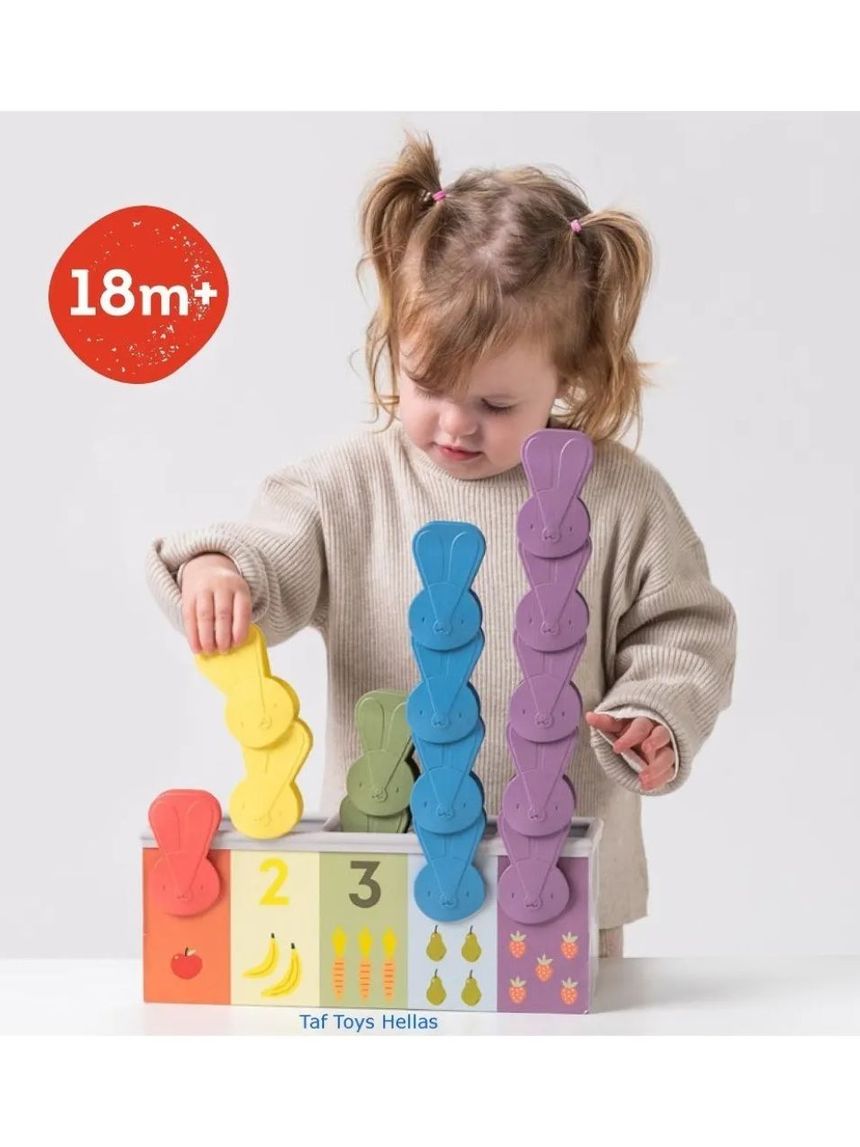 Taf toys παιχνίδι δραστηριοτήτων match & count bunny toy t-13215 - Taf-toys
