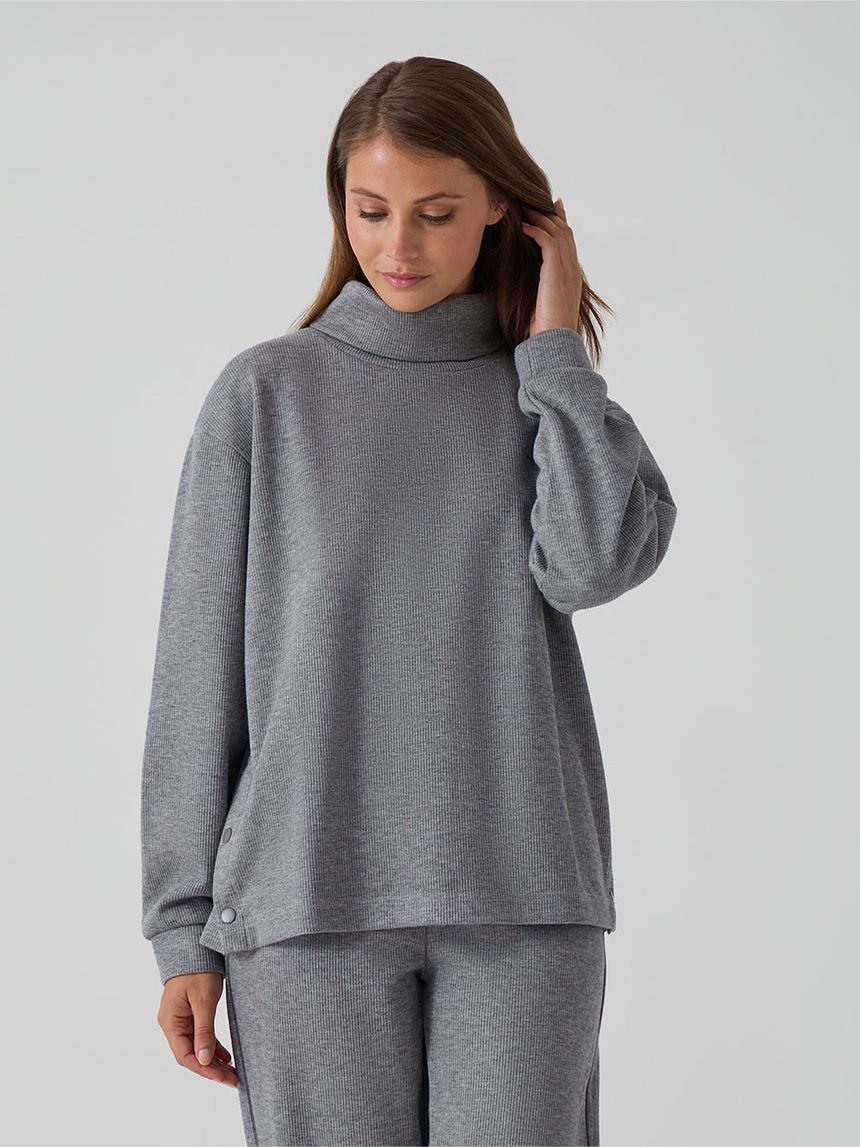 γυναικείο πουλόβερ εγκυμοσύνης/θηλασμού γκρι - Prénatal