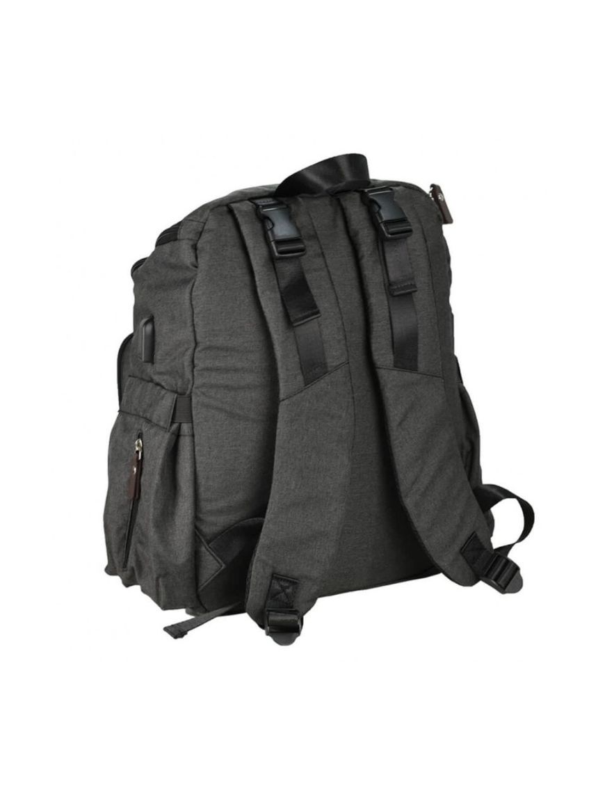 Bebe stars τσάντα πλάτης-αλλαξιέρα με usb graphite 590-188 - Bebe Stars