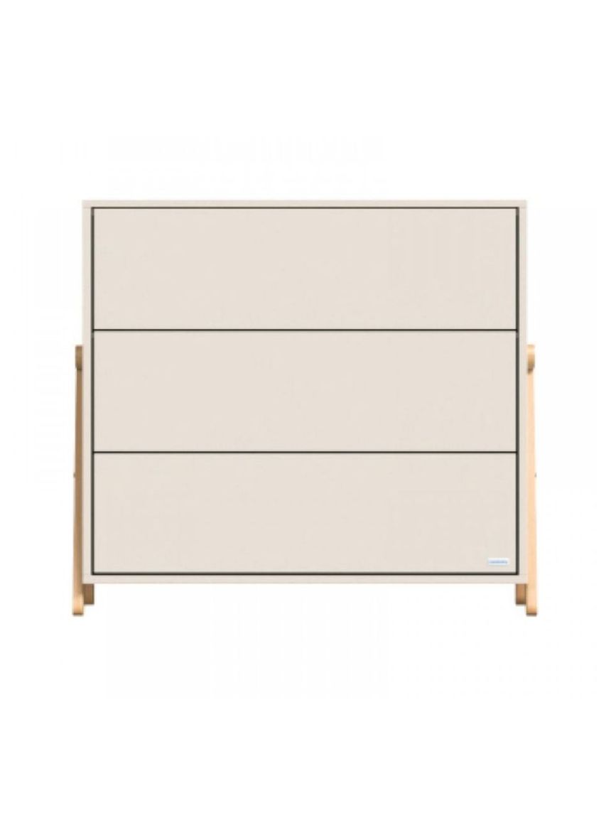 Casababy βρεφική συρταριέρα με 3 συρτάρια palmer ecru 590355 - CASABABY