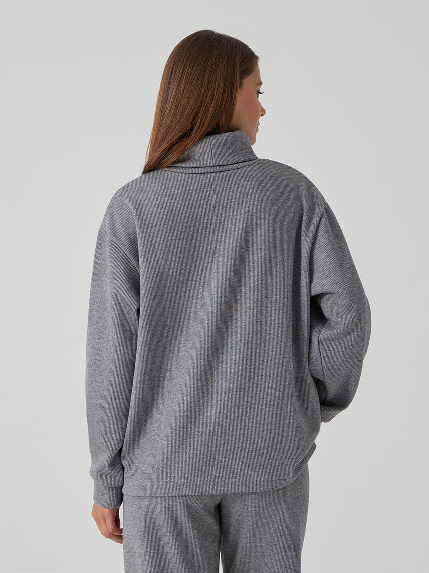 γυναικείο πουλόβερ εγκυμοσύνης/θηλασμού γκρι - Prénatal