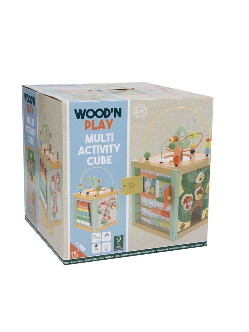 Wood ’n play maxi ξύλινος κύβος δραστηριοτήτων 18m+ - Wood'N Play