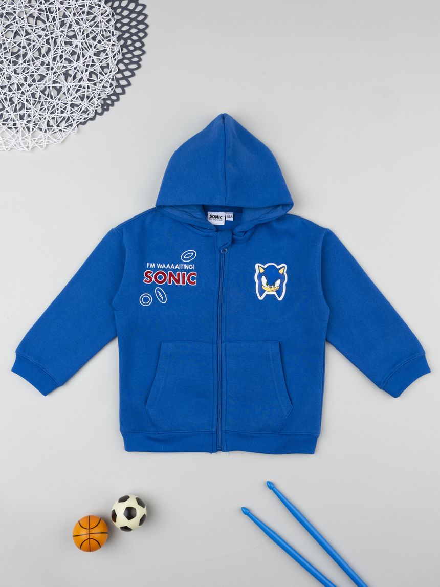 παιδική ζακέτα φούτερ μπλε sonic για αγόρι - Prénatal