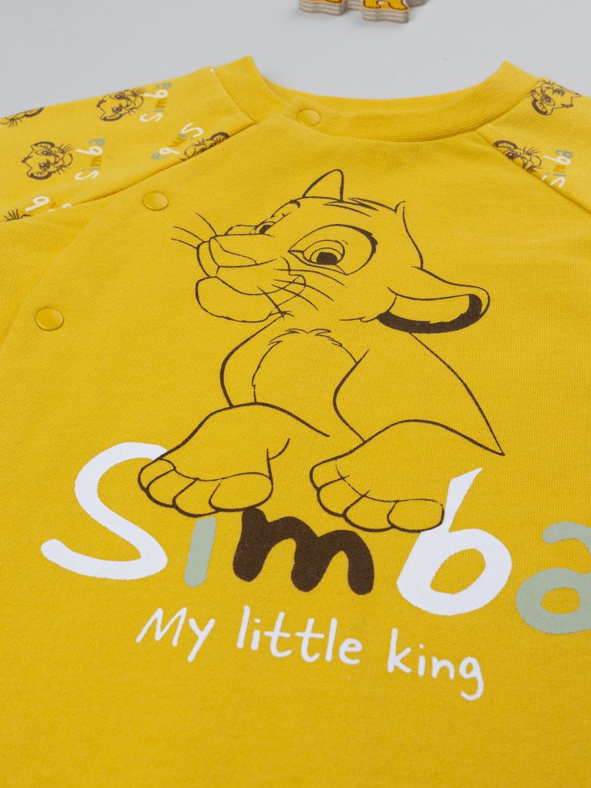 βρεφική πιτζάμα ολόσωμη κίτρινη simba για αγόρι - Prénatal