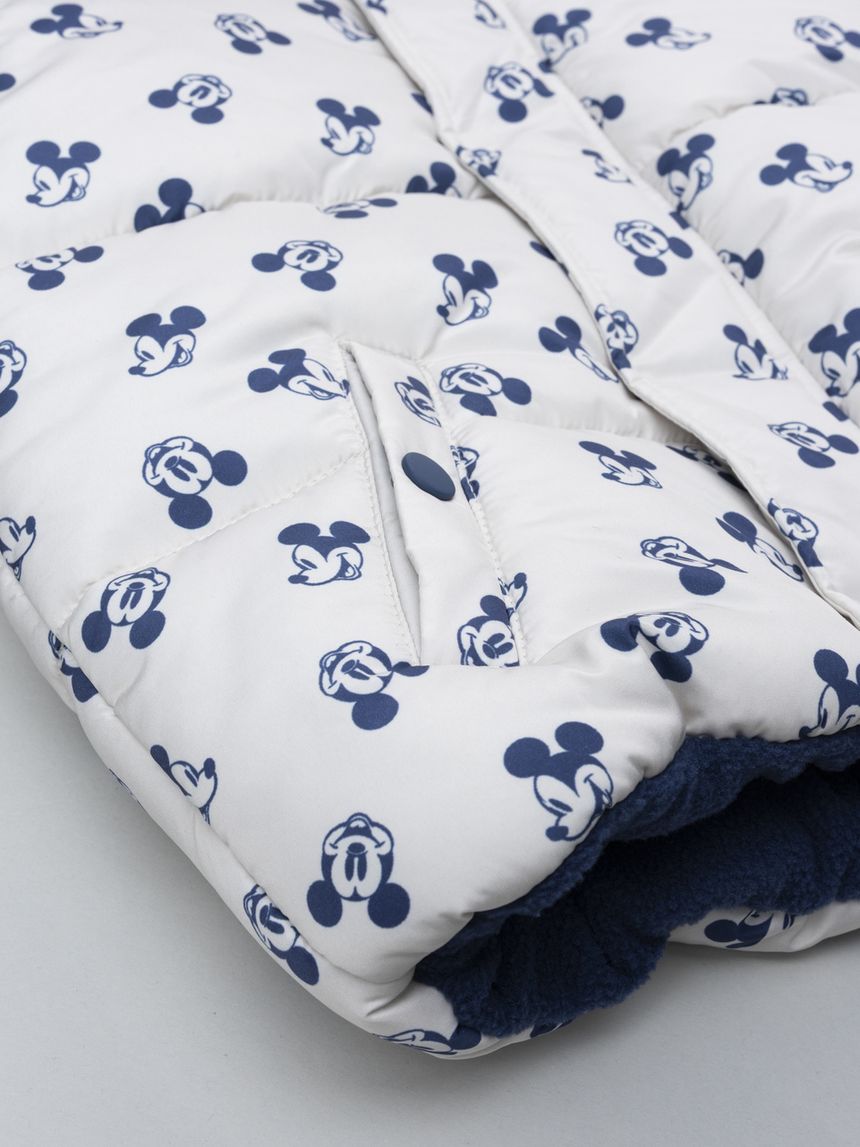 βρεφικό μπουφάν puffer λευκό mickey για αγόρι - Prénatal