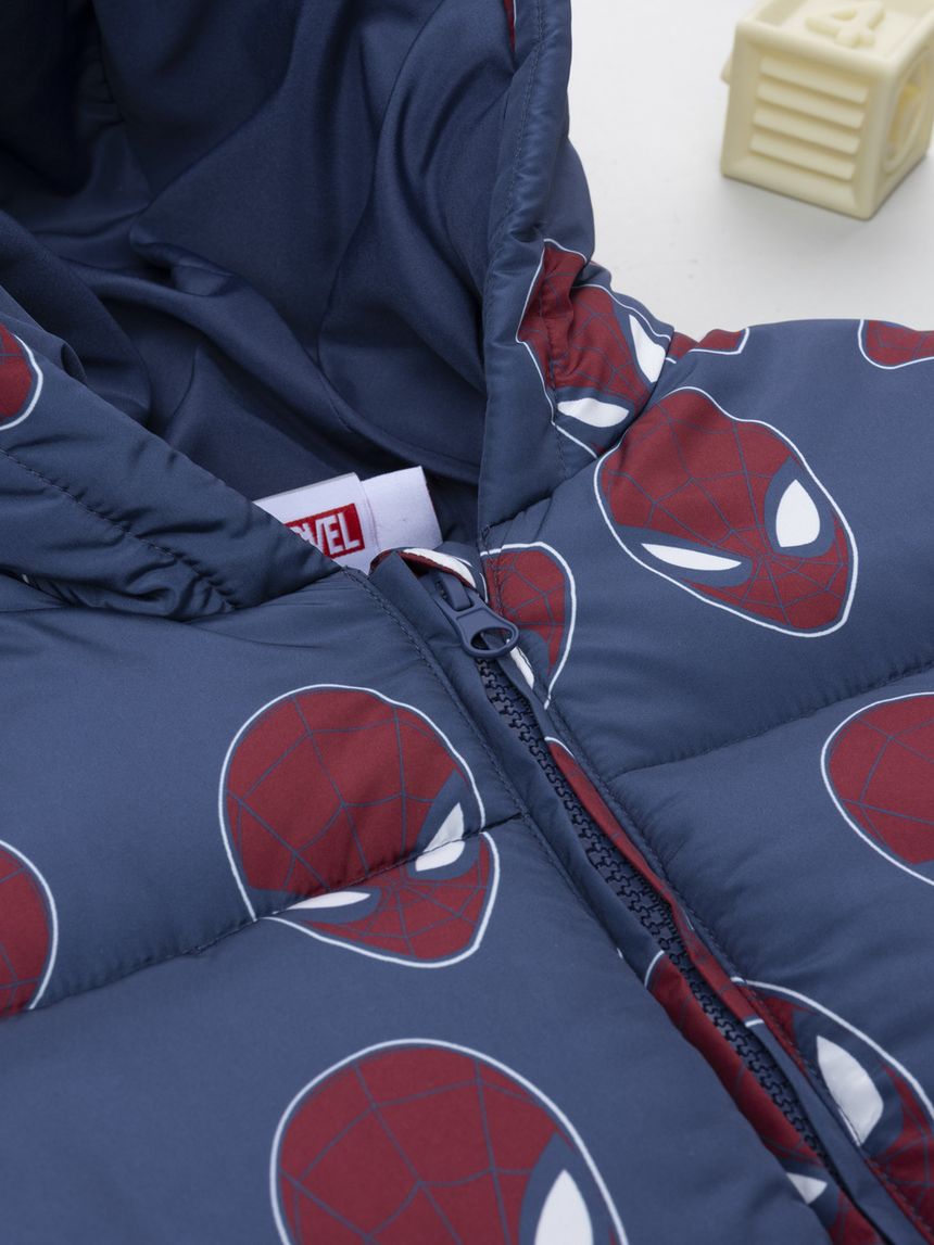 παιδικό μπουφάν puffer μπλε spiderman για αγόρι - Prénatal