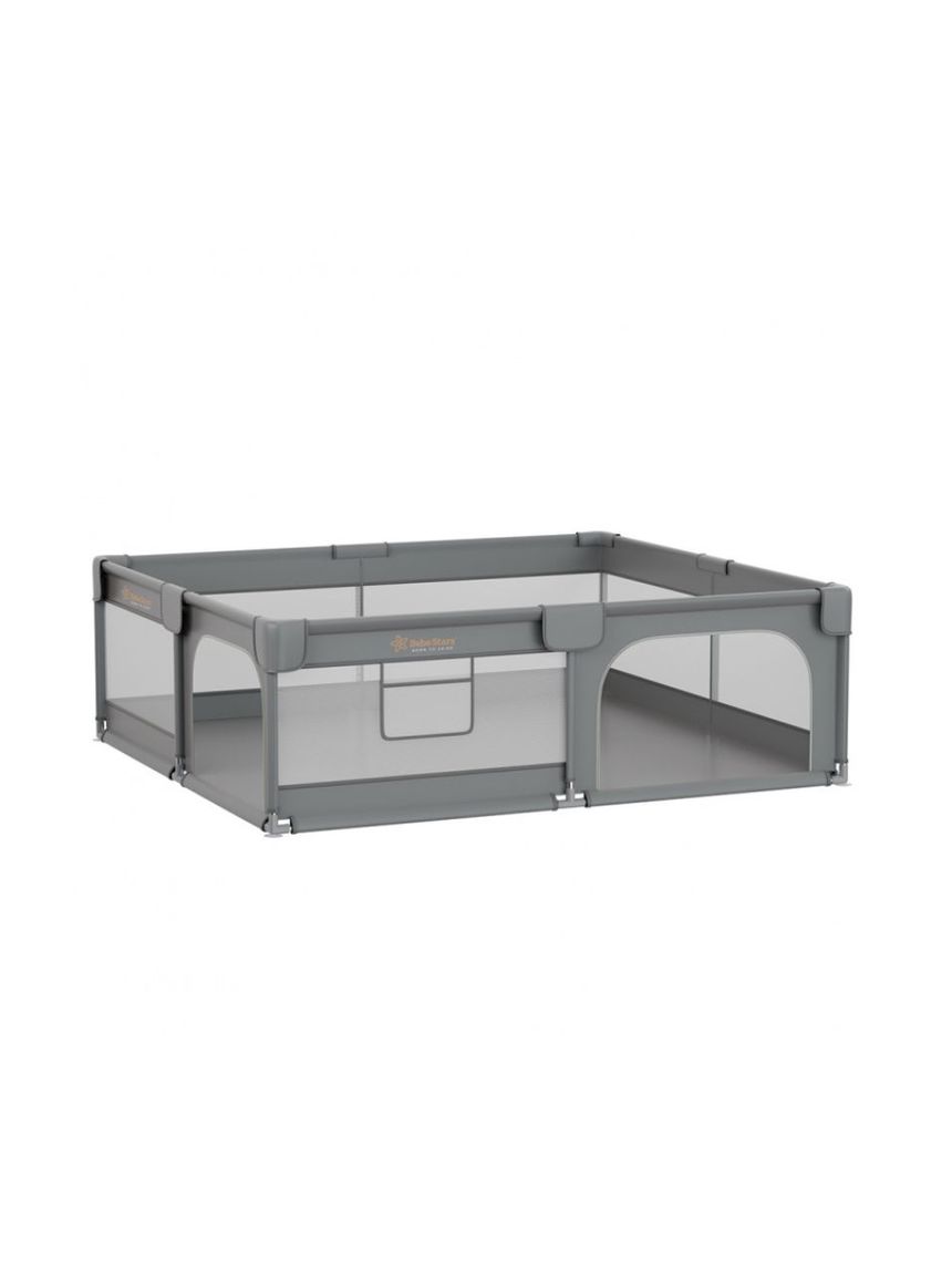 Bebe stars πάρκο για μωρά ορθογώνιο 180x200cm playzen grey 880-200 - Bebe Stars