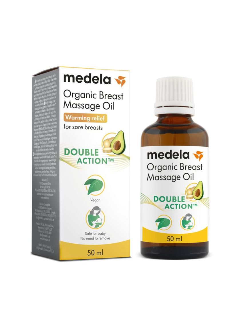 Medela σετ κρέμα βιολογική (βάλσαμο) θηλών 40gr και λάδι βιολογικό για μασάζ στήθους 50ml vegan - Medela