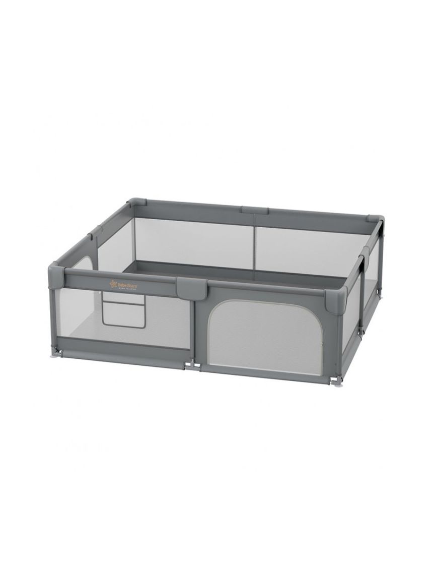 Bebe stars πάρκο για μωρά ορθογώνιο 180x200cm playzen grey 880-200 - Bebe Stars