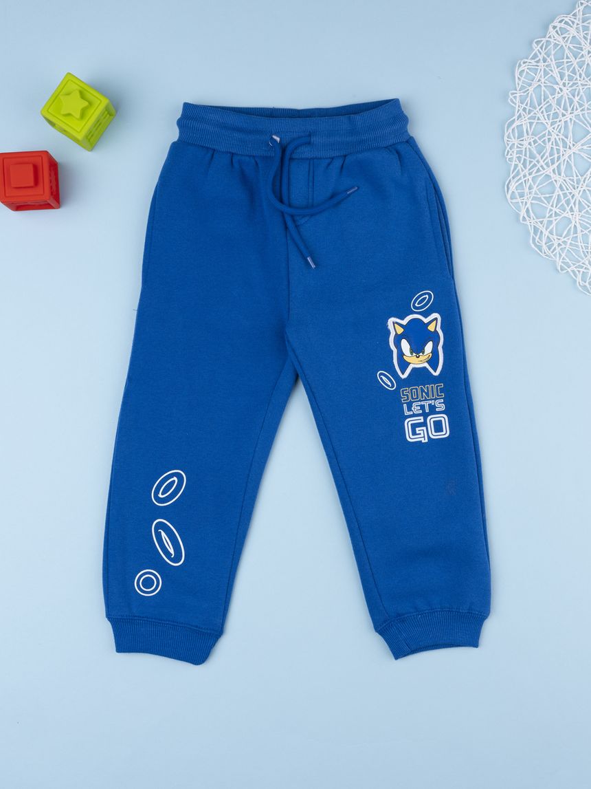 παιδικό παντελόνι φούτερ μπλε sonic για αγόρι - Prénatal