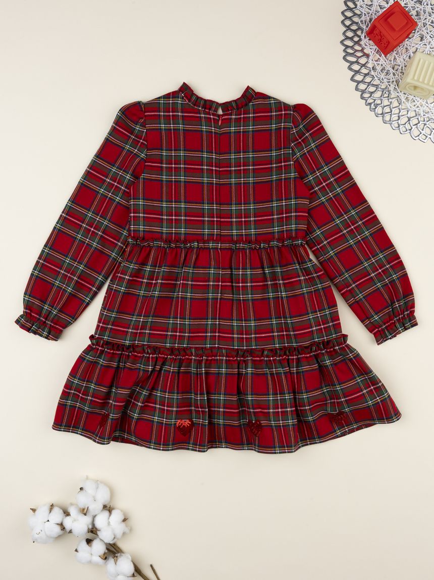 παιδικό φόρεμα καρό με καρδούλες classic για κορίτσι - Prénatal