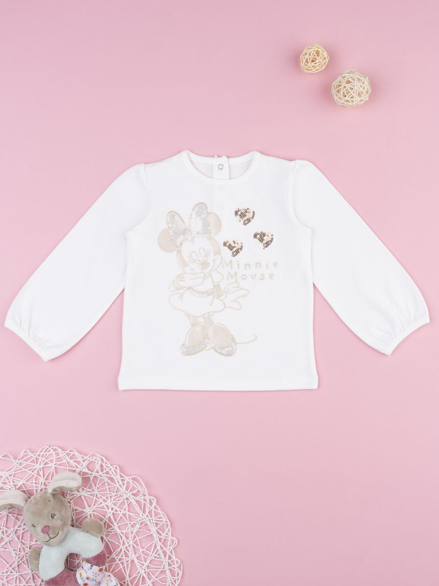 βρεφική μπλούζα λευκή minnie για κορίτσι - Prénatal