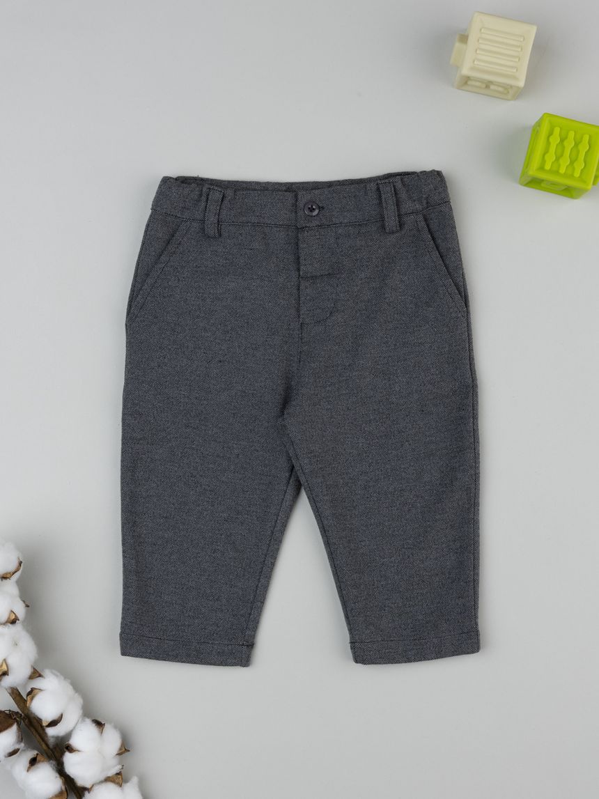 βρεφικό παντελόνι γκρι classic για αγόρι - Prénatal