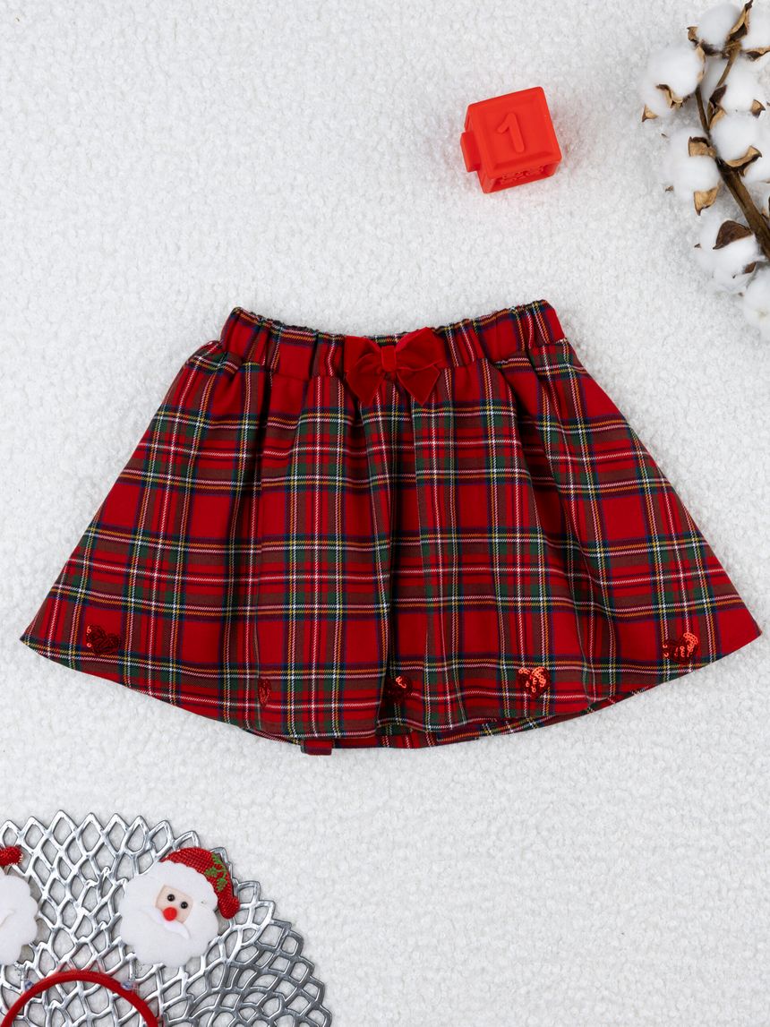 παιδική φούστα καρό με φιογκάκι classic για κορίτσι - Prénatal