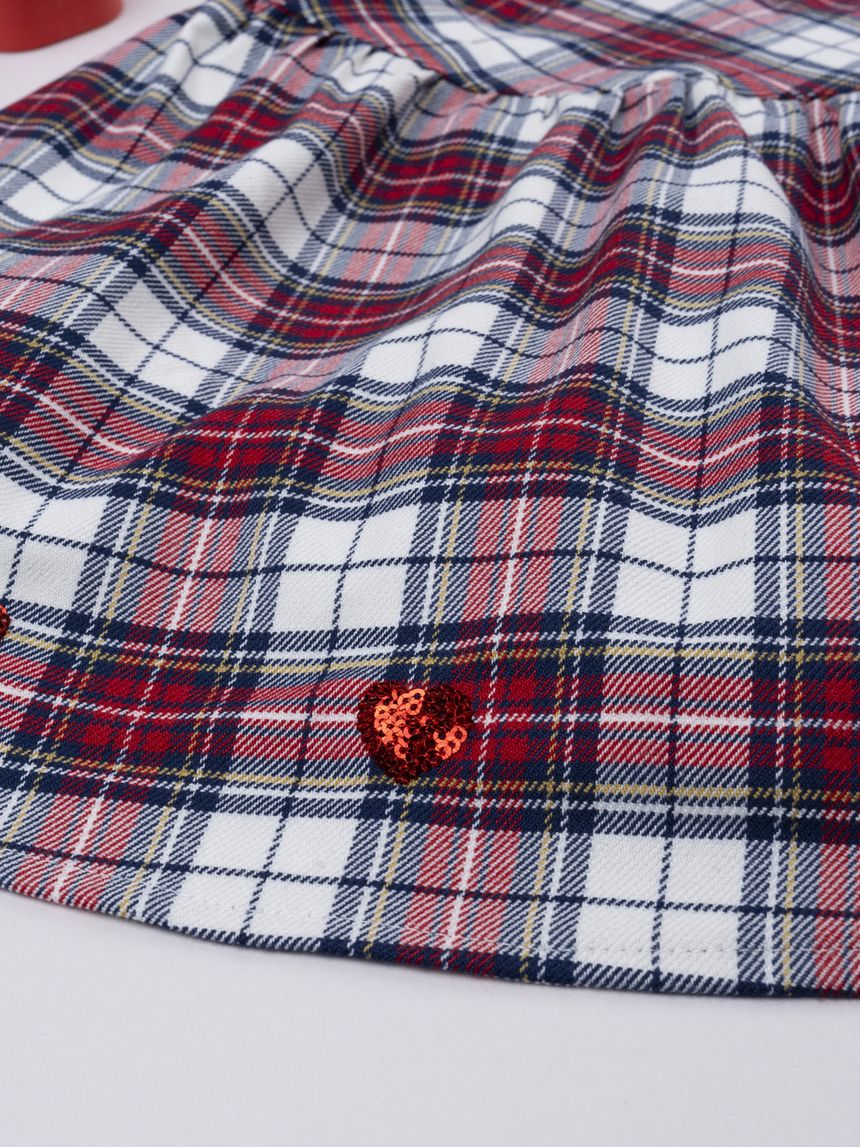 βρεφικό φόρεμα καρό με καρδούλες classic για κορίτσι - Prénatal