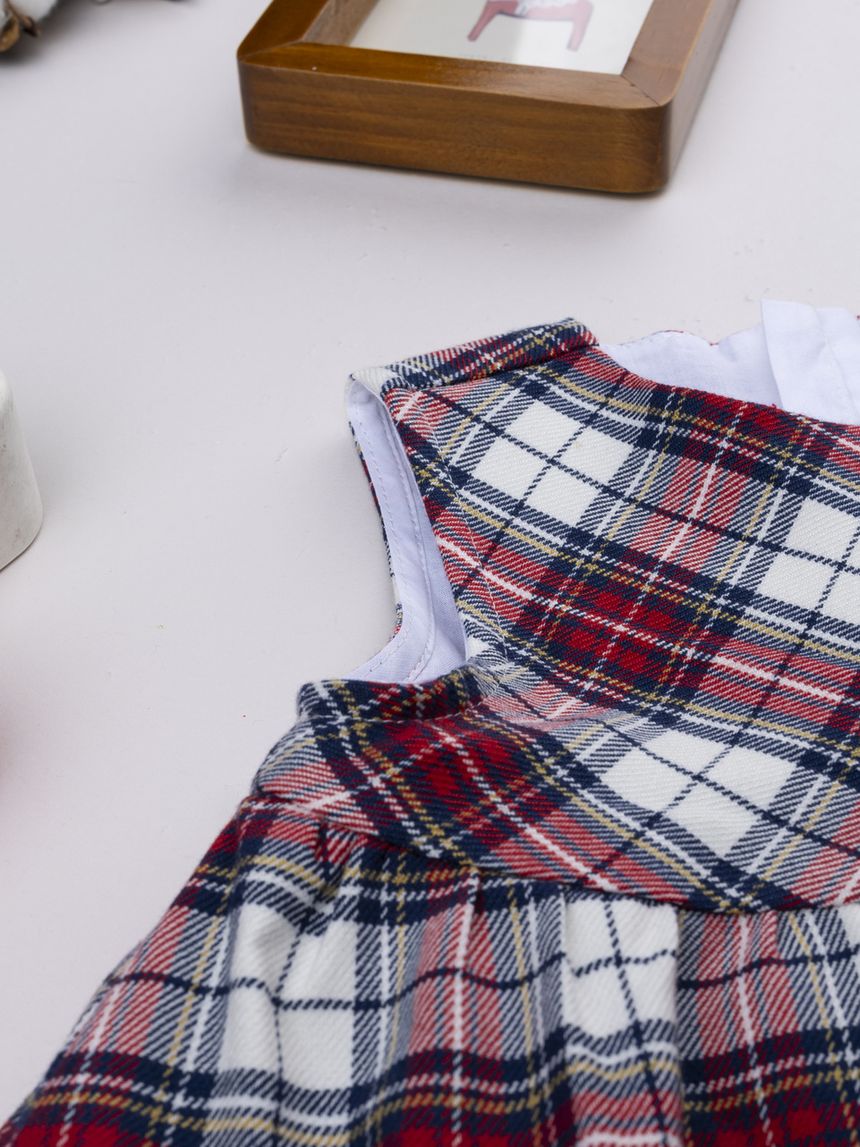 βρεφικό φόρεμα καρό με καρδούλες classic για κορίτσι - Prénatal