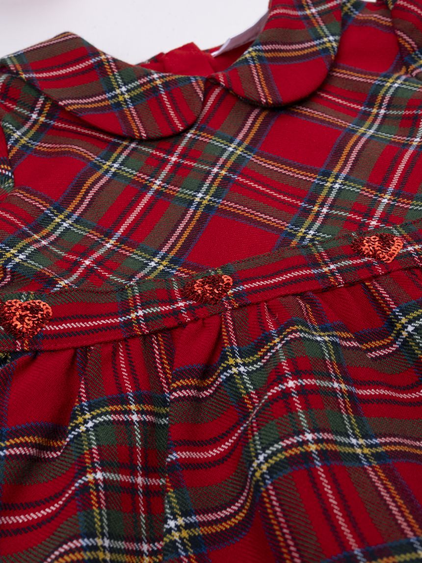 βρεφικό φόρεμα καρό με καρδούλες classic για κορίτσι - Prénatal