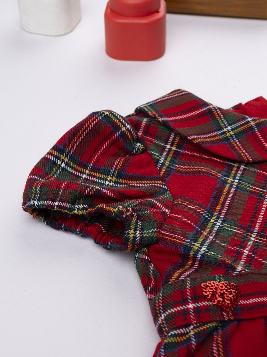 βρεφικό φόρεμα καρό με καρδούλες classic για κορίτσι - Prénatal