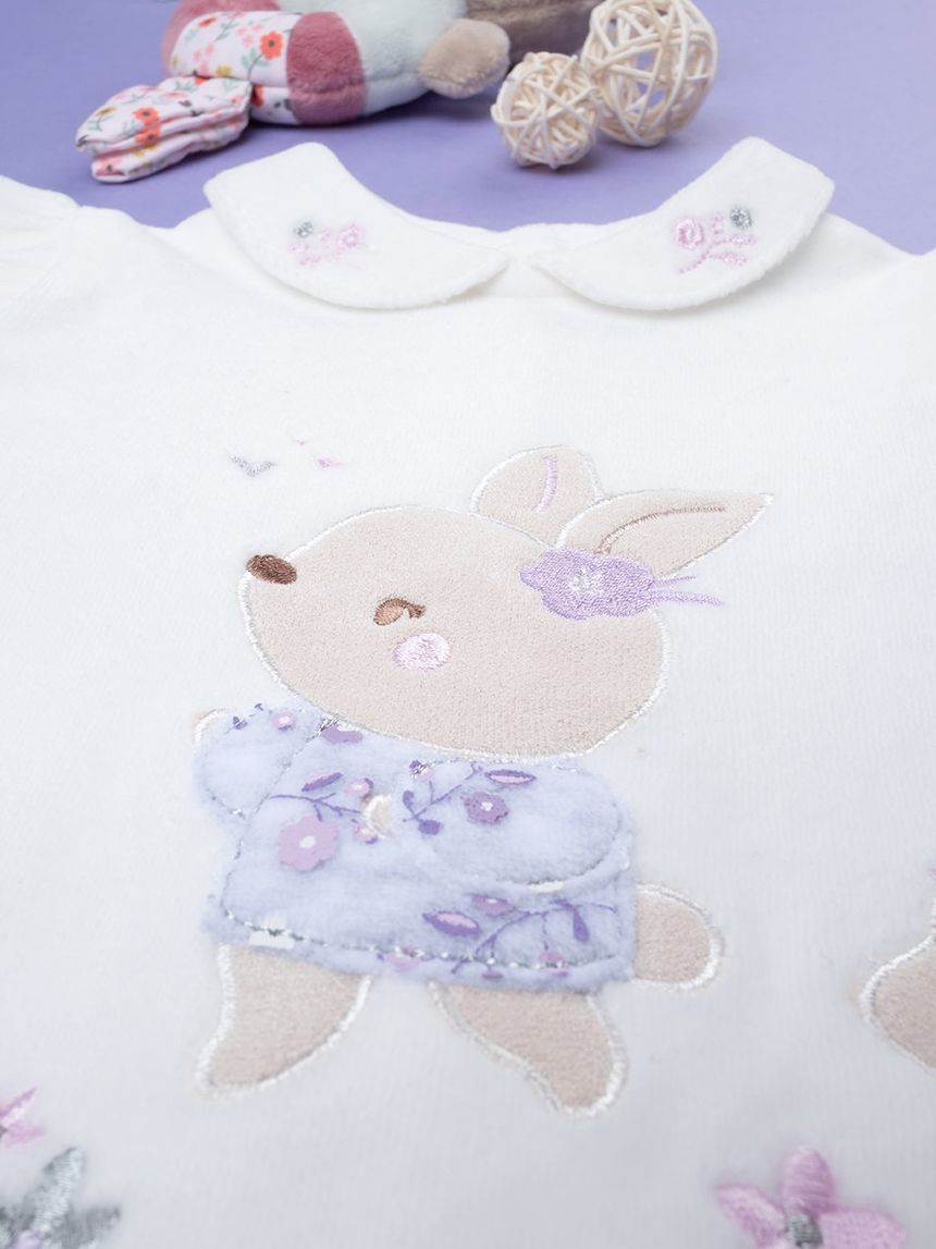 βρεφικό σετ μπλούζα και παντελόνι με λαγουδάκια για κορίτσι - Prénatal