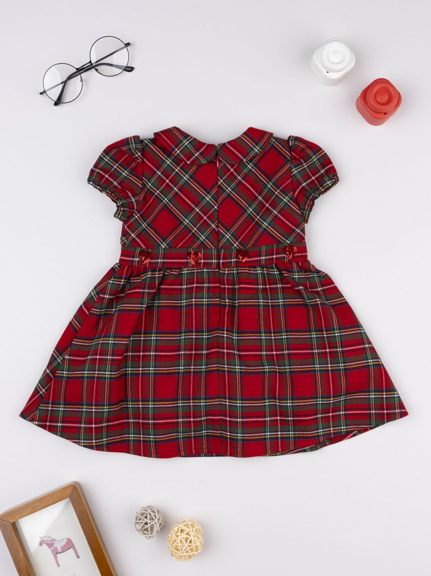 βρεφικό φόρεμα καρό με καρδούλες classic για κορίτσι - Prénatal