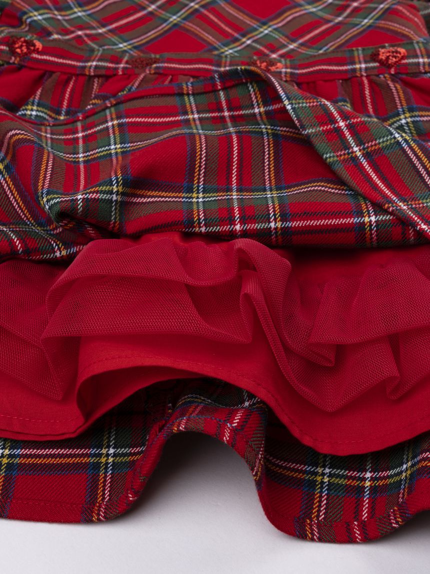 βρεφικό φόρεμα καρό με καρδούλες classic για κορίτσι - Prénatal