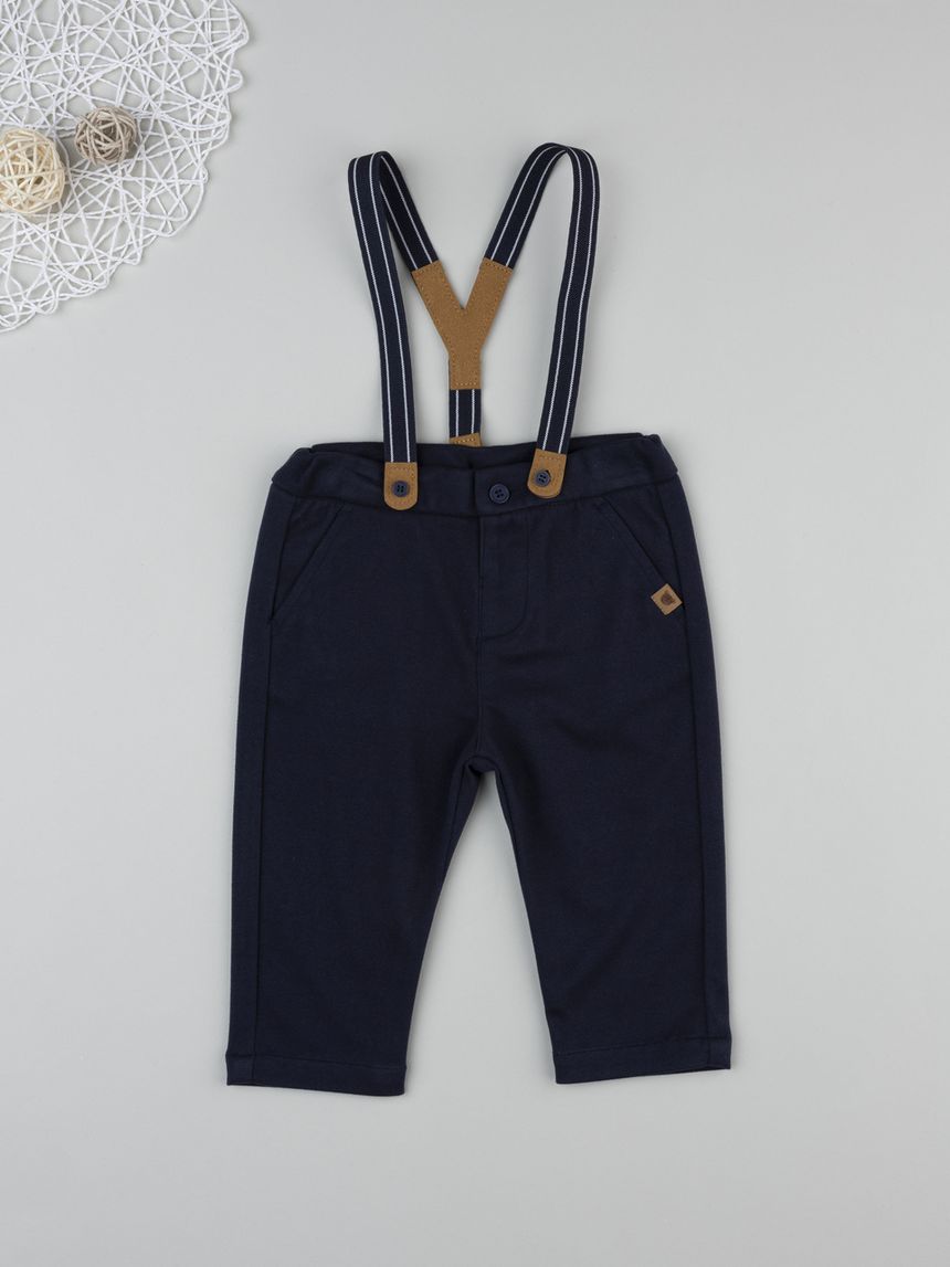 βρεφικό παντελόνι μπλε teddy classic για αγόρι - Prénatal