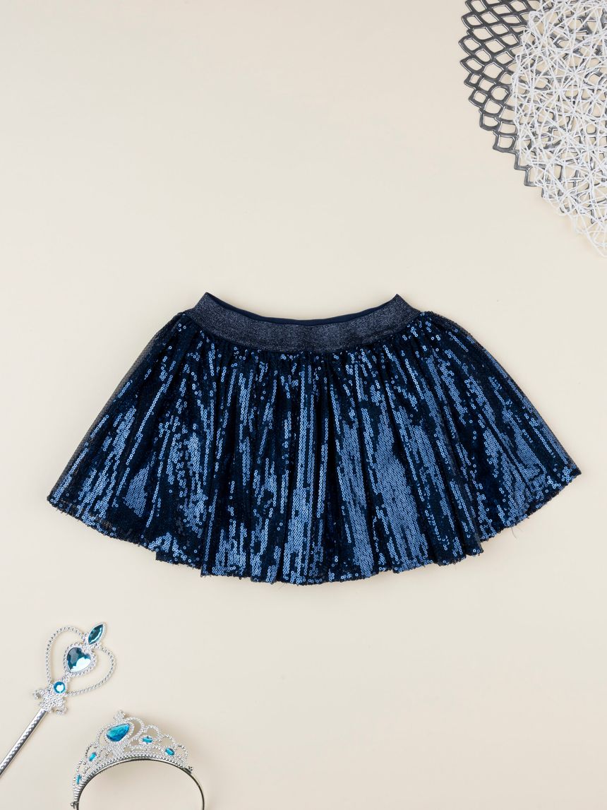 παιδική φούστα μπλε με παγιέτες classic για κορίτσι - Prénatal