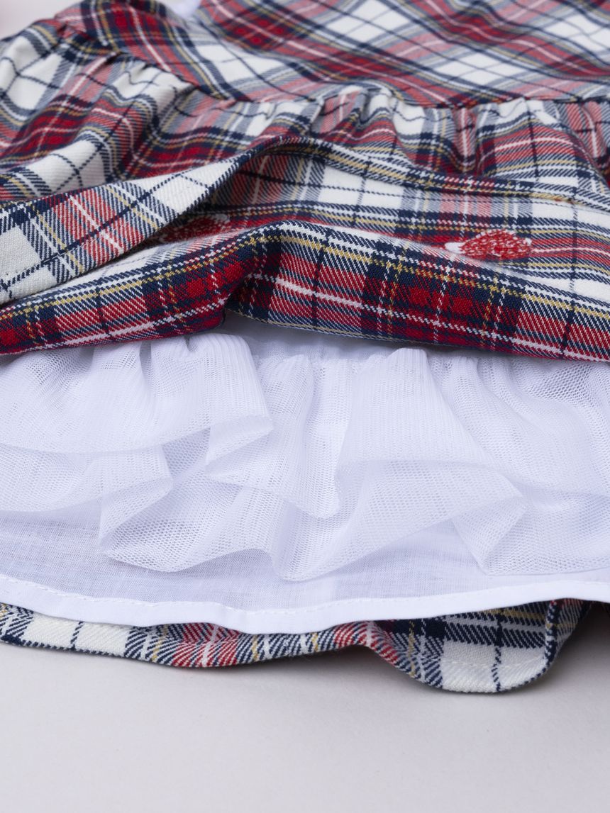 βρεφικό φόρεμα καρό με καρδούλες classic για κορίτσι - Prénatal