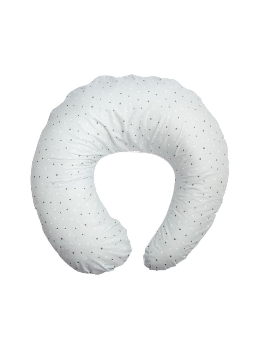 ο κόσμος του μωρού μαξιλάρι θηλασμού με βαμβακερή θήκη stars γκρι 90085 - ο κόσμος του μωρού