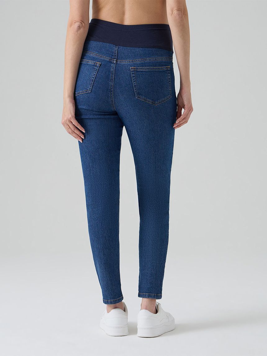 γυναικείο τζιν παντελόνι εγκυμοσύνης skinny μπλε σκούρο - Prénatal