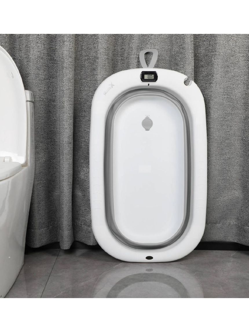 X-treme baby πτυσόμενο μπανάκι μωρού με ενσωματωμένο θερμόμετρο grey xt318 - X-TREME BABY