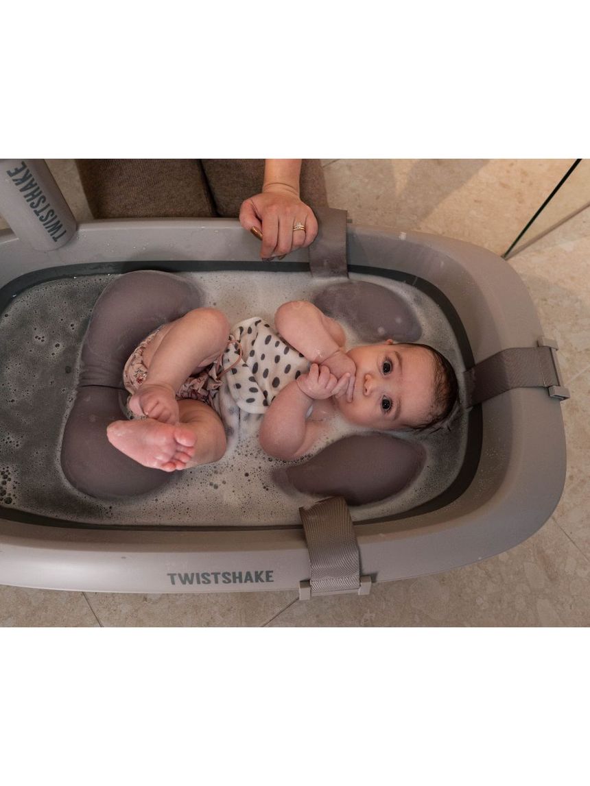 Twistshake βρεφικό μπανάκι με μειωτή και βοηθητική κανάτα faded grey 32-08-78146 - Twistshake