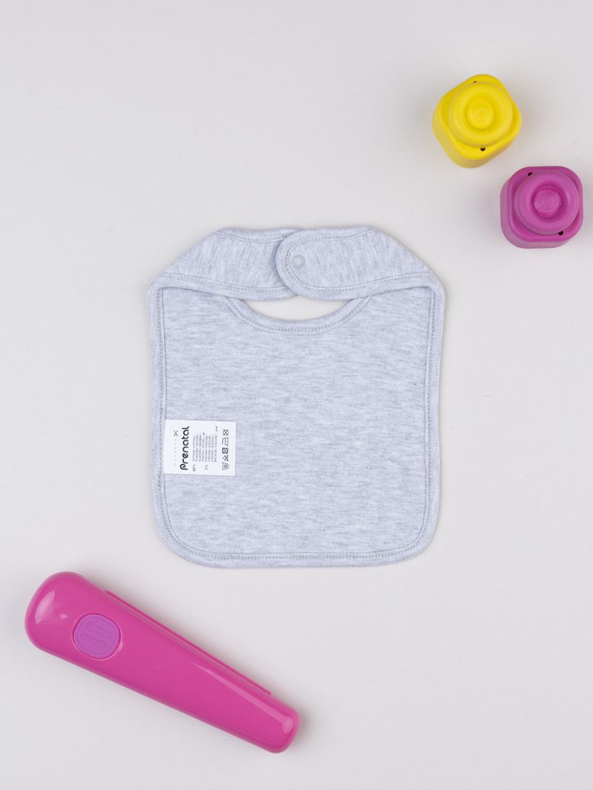 βρεφική σαλιάρα γκρι i love my dad unisex - Prénatal