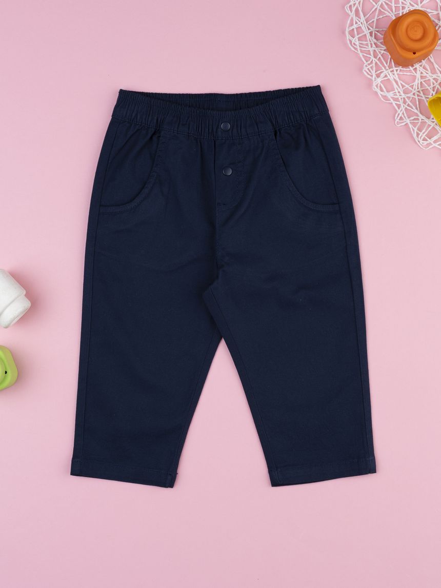 βρεφικό παντελόνι twill μπλε για αγόρι - Prénatal